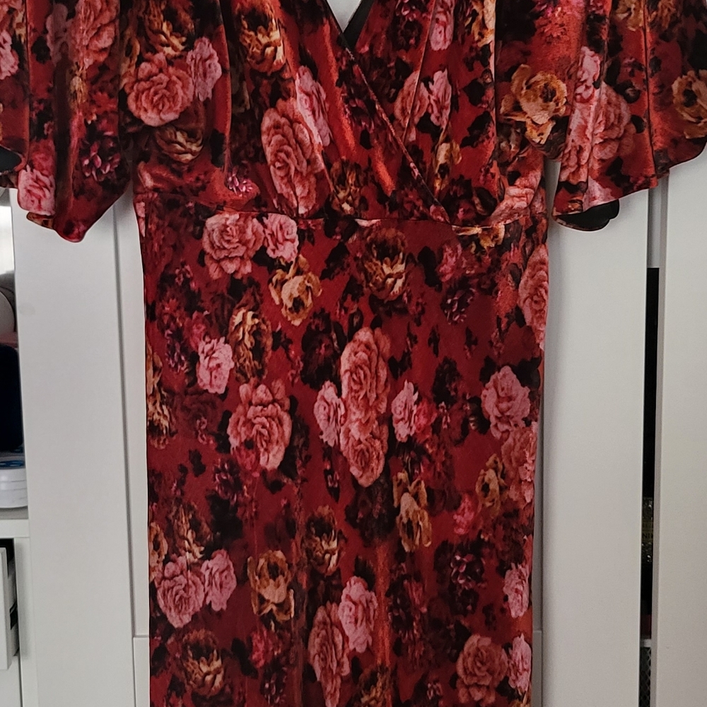 Johnny Was Alanis Dress Floral Print Velvet Kimono Sleeve Maxi Long $565 - NWT - Picture 4 of 10